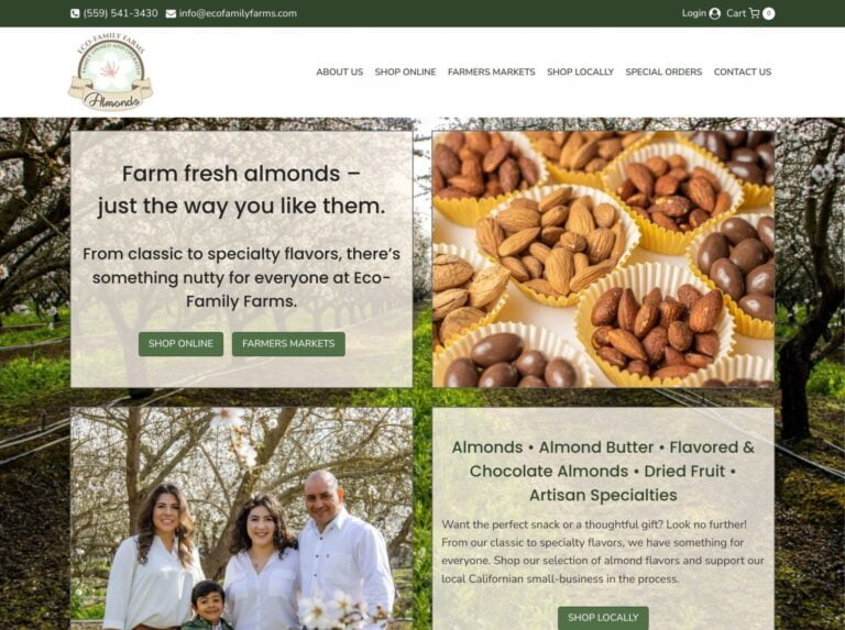Eco-Family Farms homepage